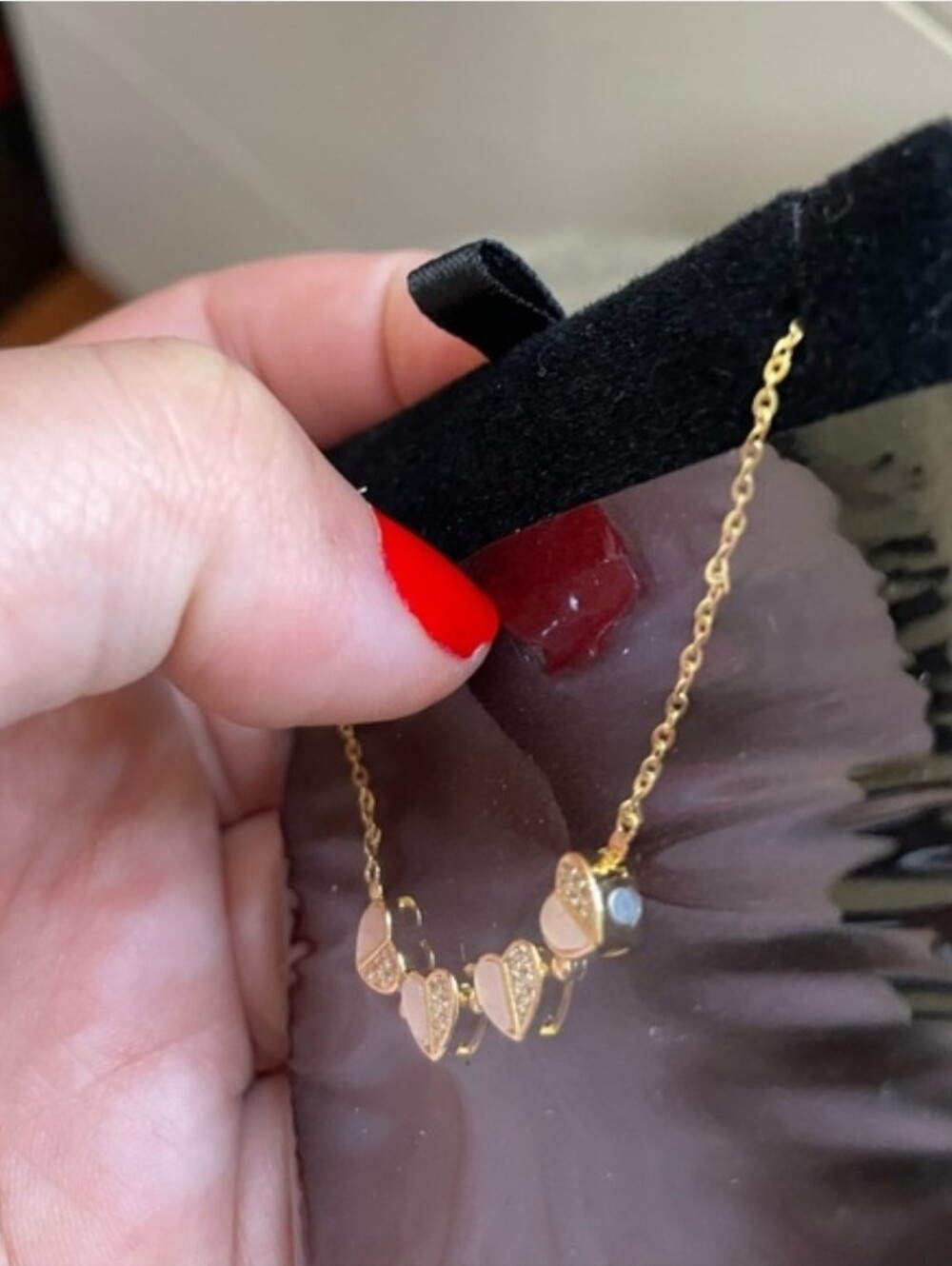 Elegant Gold Tone Heart Butterfly Open Pendant Necklace❤️! You Can Wear It Bot - Picture 5 of 6